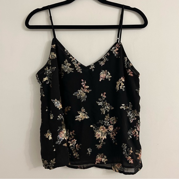 Banana Republic Tops - Banana Republic Black Sequined Tank Top